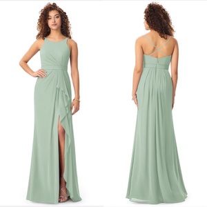 Azazie Cassandra Bridesmaid Dress Agave Light Green Size A4